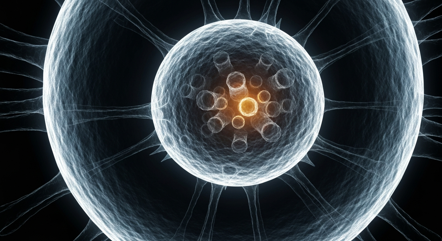 A ghostly, translucent X-ray image of a measles virus particle, its intricate internal structure visible against a dark background, conveying the serious nature of this outbreak.