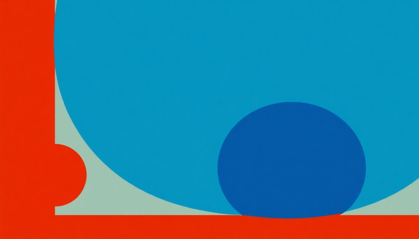 A minimalist illustration using bold geometric shapes and primary colors to conceptually represent the uneven distribution of high fuel prices across different neighborhoods in Worcester.