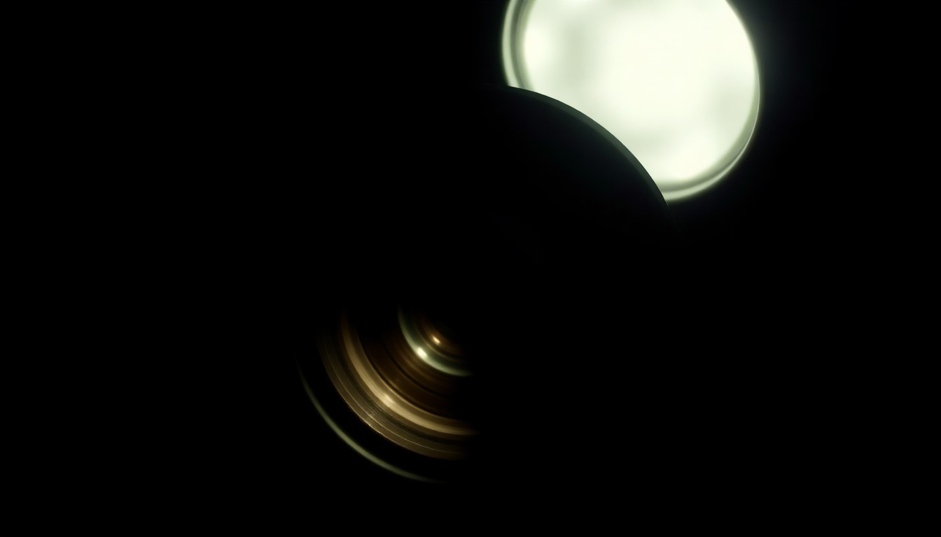 An extreme close-up photograph of a speed camera lens against a pitch-black background, lit by a harsh, direct camera flash, conceptually illustrating the stark, gritty nature of law enforcement's approach to road safety.