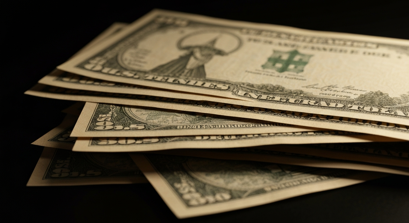 An extreme close-up of stacked U.S. Treasury bonds and municipal bonds, dramatically lit to emphasize the tactile, industrial nature of fixed income investments as a metaphor for financial security and stability.