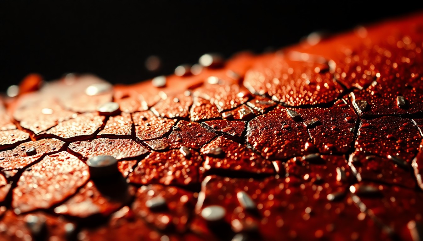 An extreme close-up of shattered glass and cracked leather textures, conceptually representing the gritty, high-energy spirit of heavy metal music and rock star culture.