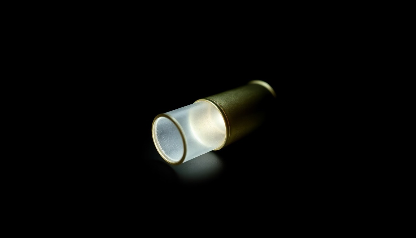 An extreme close-up photograph of a small, metallic object from a crime scene, sharply lit by a harsh flash against a black background, conveying a sense of the gritty, investigative nature of this incident.