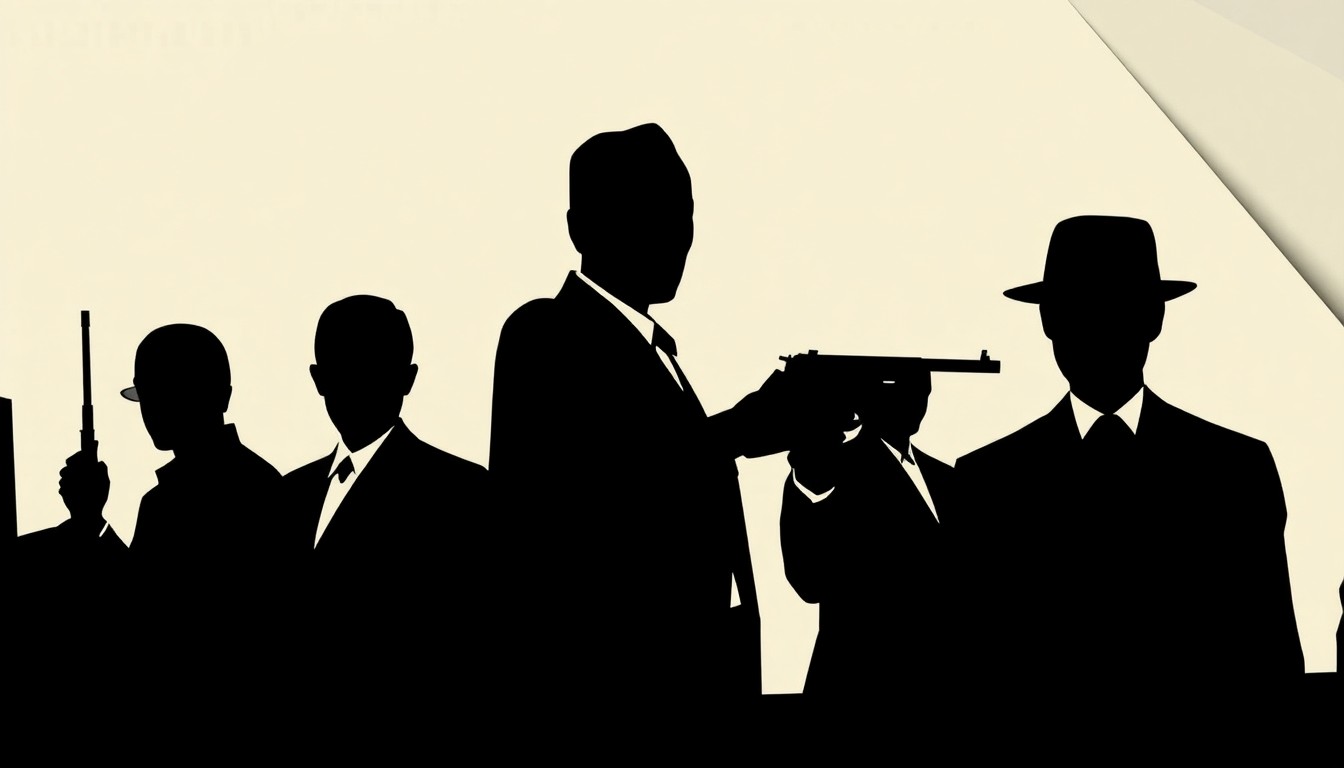 An abstract, minimalist composition featuring stark black silhouettes and geometric shapes, conceptually representing the subversive nature of Len Deighton's influential spy novels.