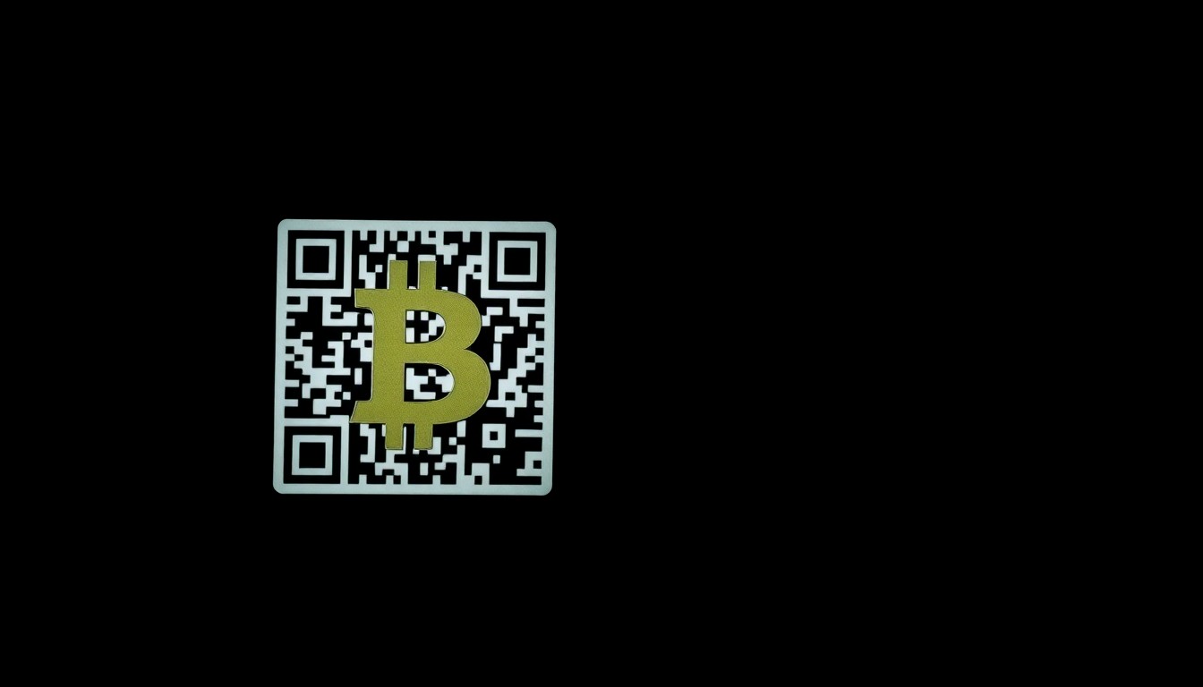 An extreme close-up of a bitcoin wallet QR code reflecting a harsh, direct camera flash, conceptually illustrating the tense cryptocurrency negotiations in a high-profile kidnapping case.