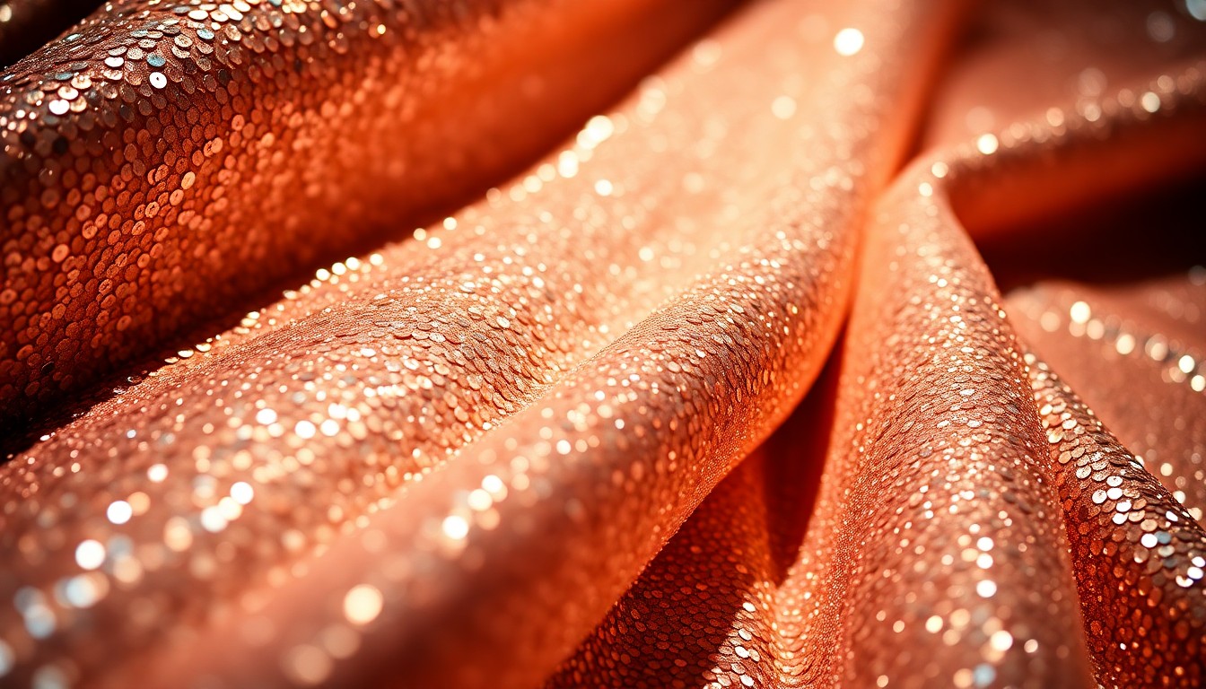 An extreme close-up photograph of shimmering, high-contrast metallic fabric textures in a dramatic studio lighting setup, conceptually representing the glamour and luxury associated with the rise of a new celebrity power couple.