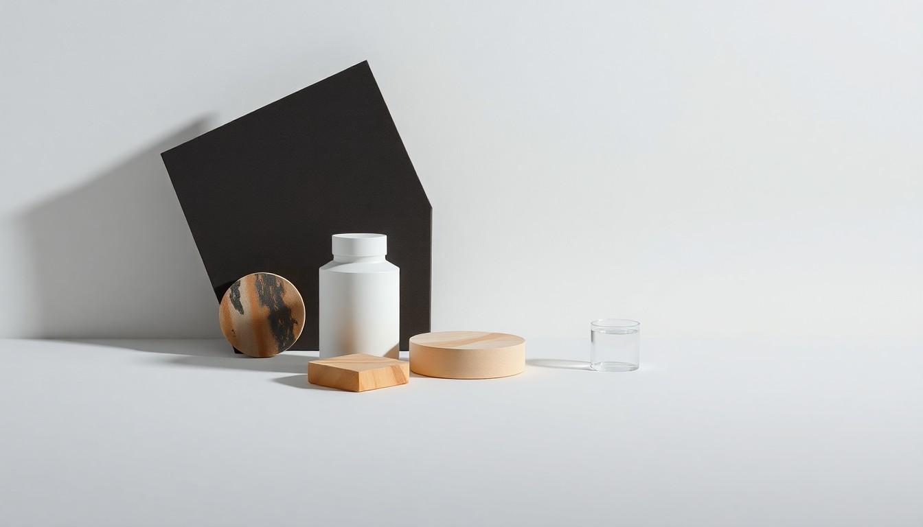 An abstract studio still life featuring premium geometric objects arranged elegantly on a clean, monochromatic background, conceptually representing the complex interplay between corporate strategy, government policy, and digital taxation.