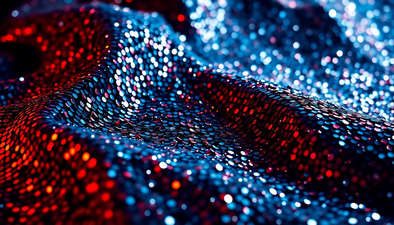 An abstract close-up photograph featuring a luxurious, glittering texture in dramatic studio lighting, capturing the essence of the high-stakes drama and celebrity culture surrounding The Young and the Restless.