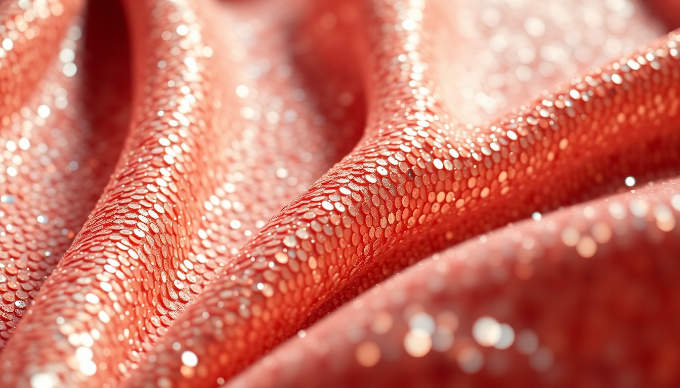 An extreme close-up of shimmering, high-contrast sequins and velvet textures, conceptually representing the glamour and spectacle of the film industry's major announcements.