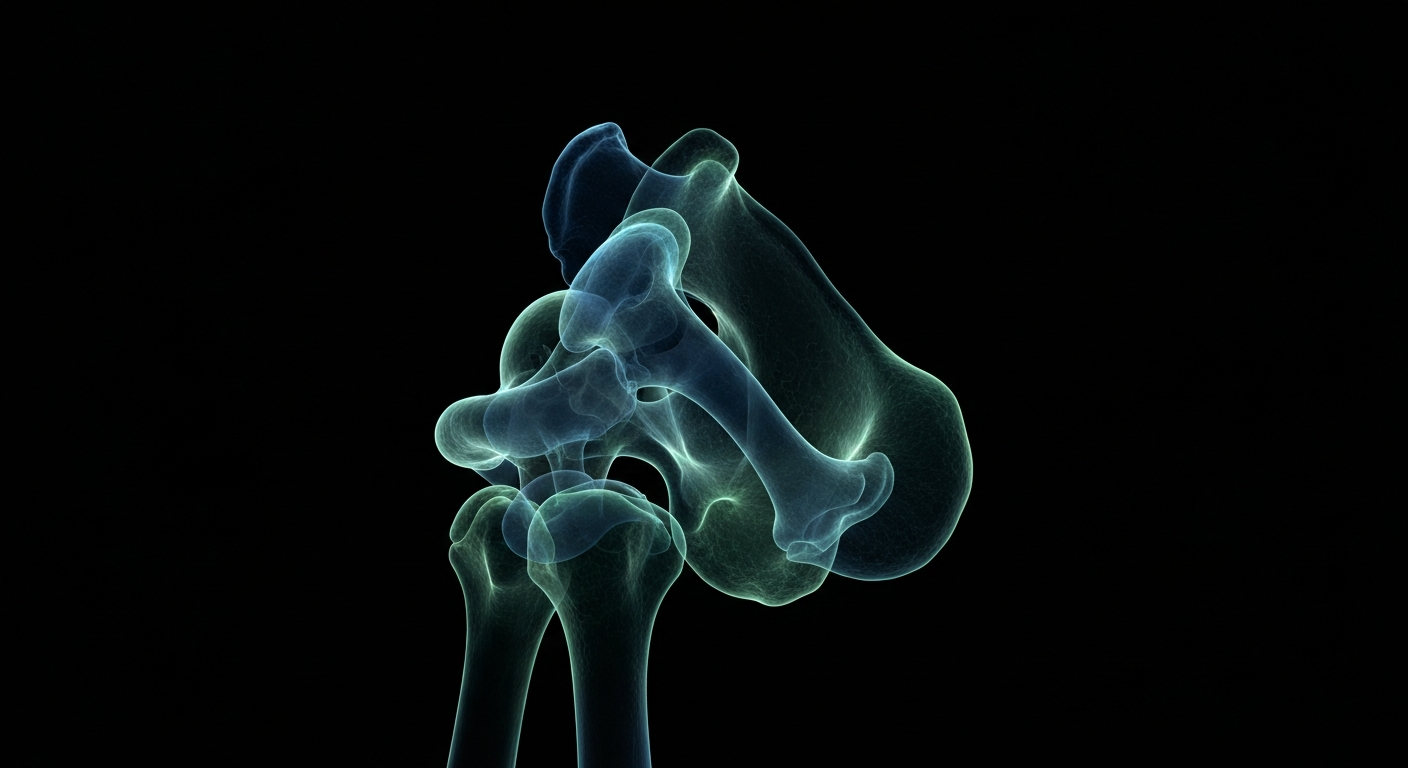 An extreme close-up X-ray photograph revealing the delicate bone and cartilage structure of a human joint, conceptually illustrating the intricate nature of regenerative medicine procedures.