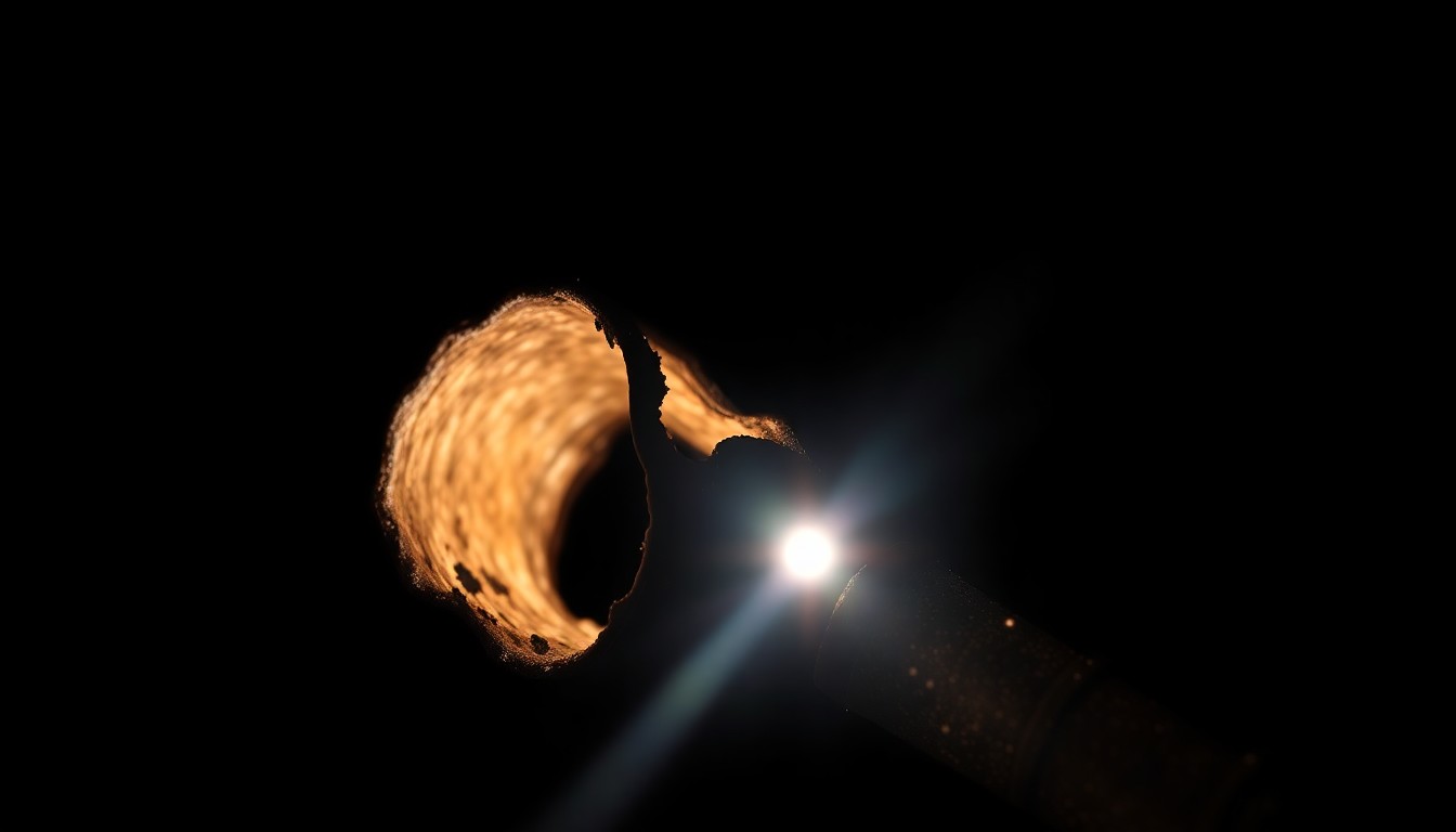 An extreme close-up photograph of a charred, twisted metal object from the Kimberly-Clark warehouse fire, creating a stark, gritty, investigative aesthetic.