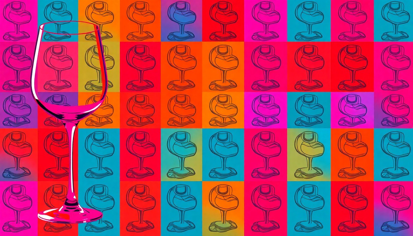 A brightly colored, high-contrast silkscreen print of a luxury home deck repeated in a tight grid pattern, conceptually representing the modern, vibrant lifestyle of this custom-built property.