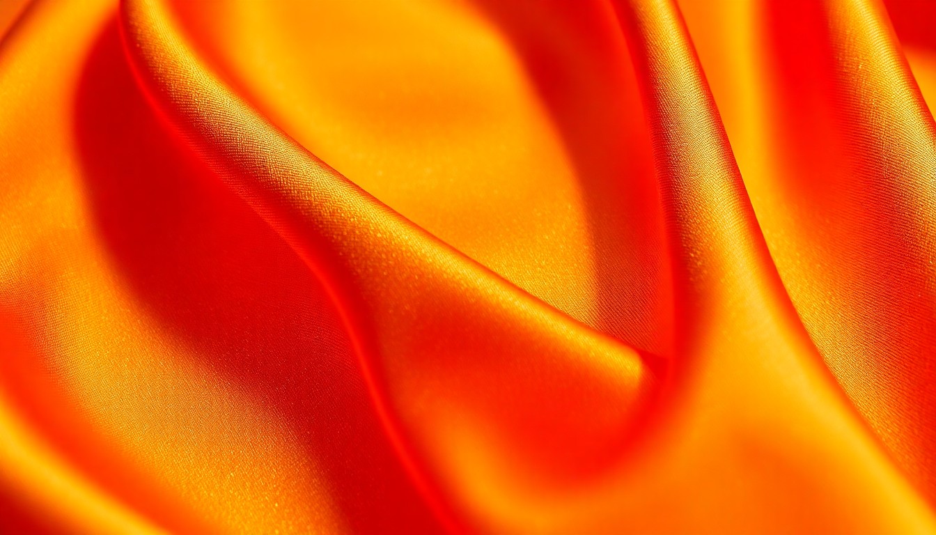 An extreme close-up photograph of a luxurious Italian silk fabric in warm, earthy tones, capturing the glamorous aesthetic of the new romantic comedy film.