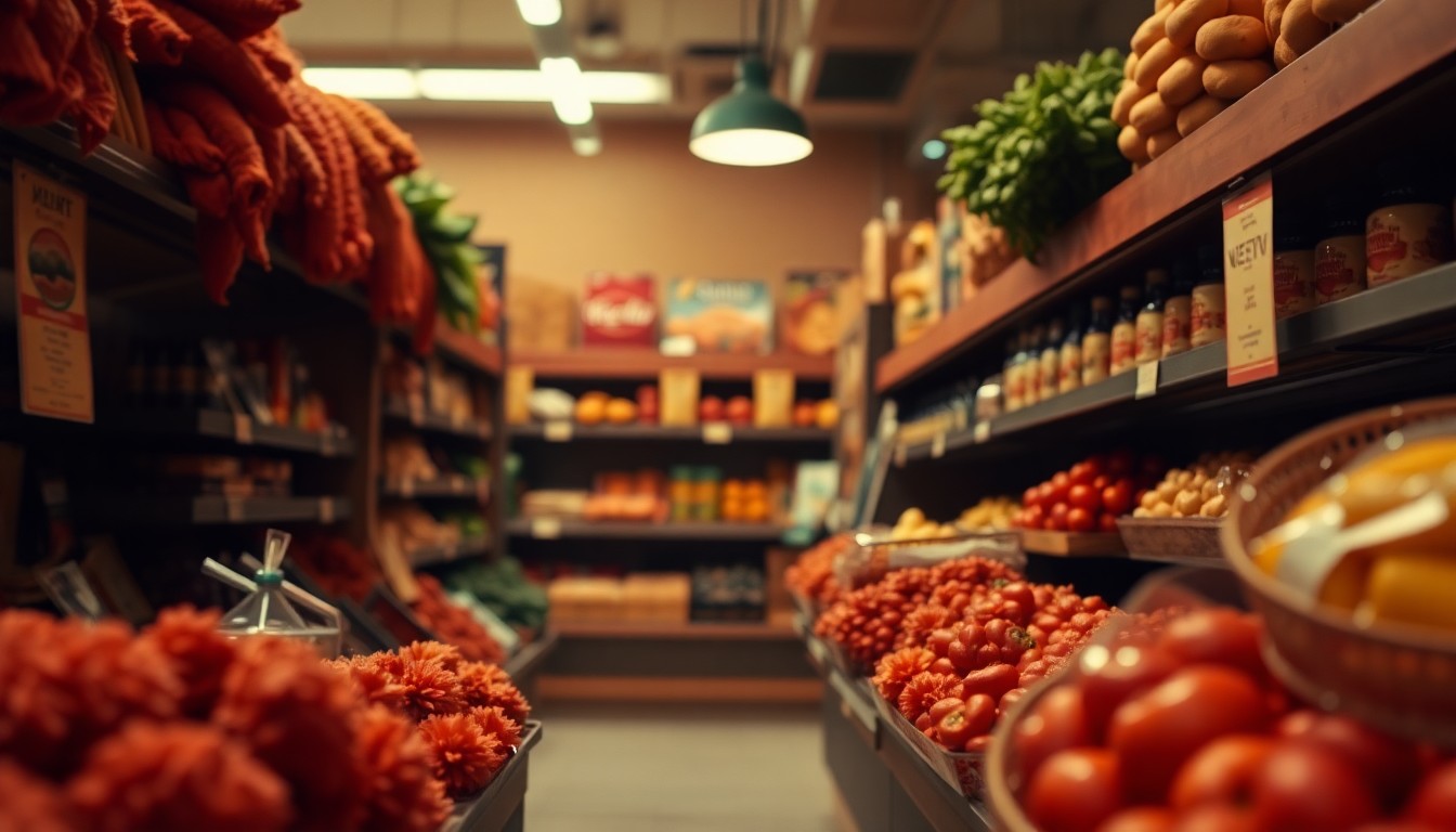 An extreme close-up of a plush, velvety texture in deep shades of forest green and burgundy, conceptually representing the warm, community-focused atmosphere of a beloved independent grocery store.
