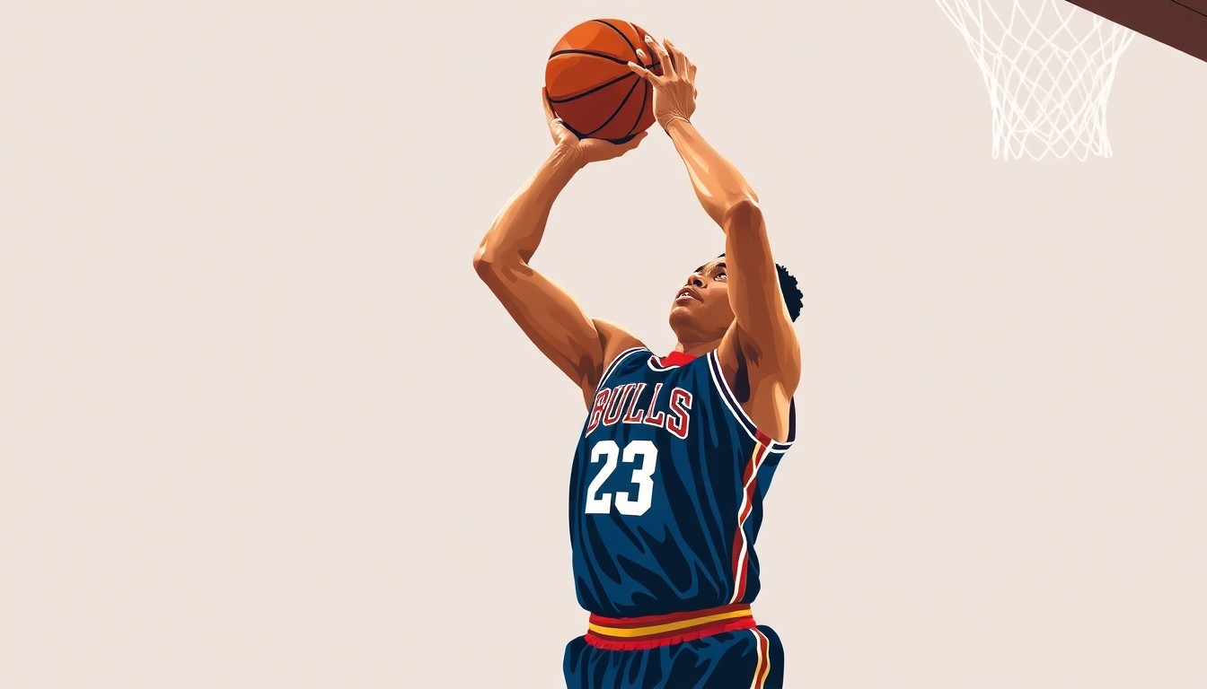 A fractured, multi-perspective painting in the style of Pablo Picasso, breaking down a basketball player's record-breaking three-point shooting into sharp, overlapping geometric planes, capturing the dynamic energy and precision of the modern game.