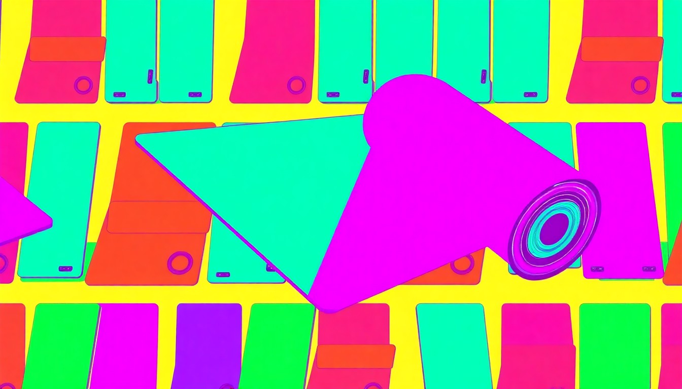 A high-contrast, silkscreen-style illustration of a Pilates mat repeated in a grid pattern, using vibrant neon colors and bold black outlines to create a modern pop art representation of fitness equipment.