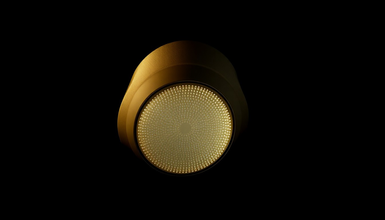 An extreme close-up photograph of a traffic signal light against a pitch-black background, lit by a harsh, direct camera flash, creating a stark, gritty aesthetic that conceptually represents the debate around automated traffic enforcement.