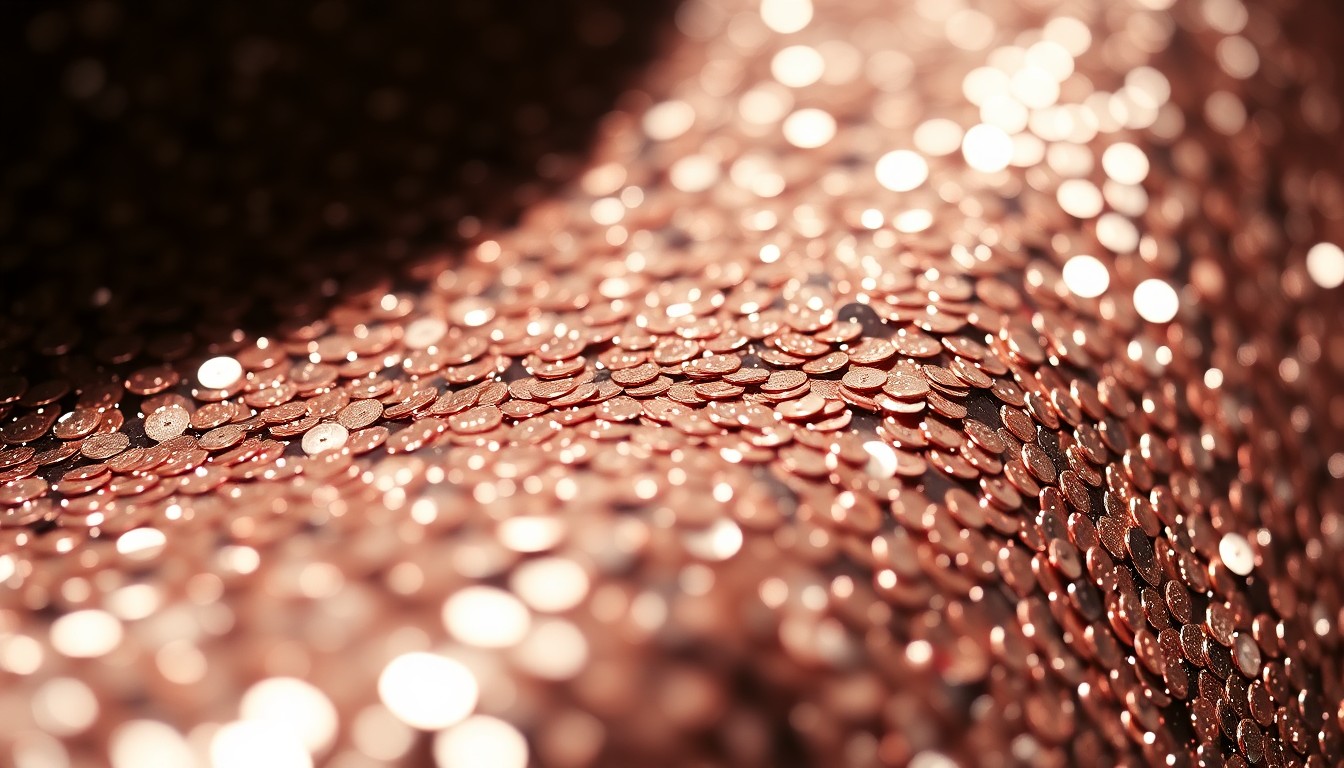 An extreme close-up of shimmering, high-contrast sequins in dramatic studio lighting, conceptually representing the glamour and luxury associated with Hollywood celebrities.