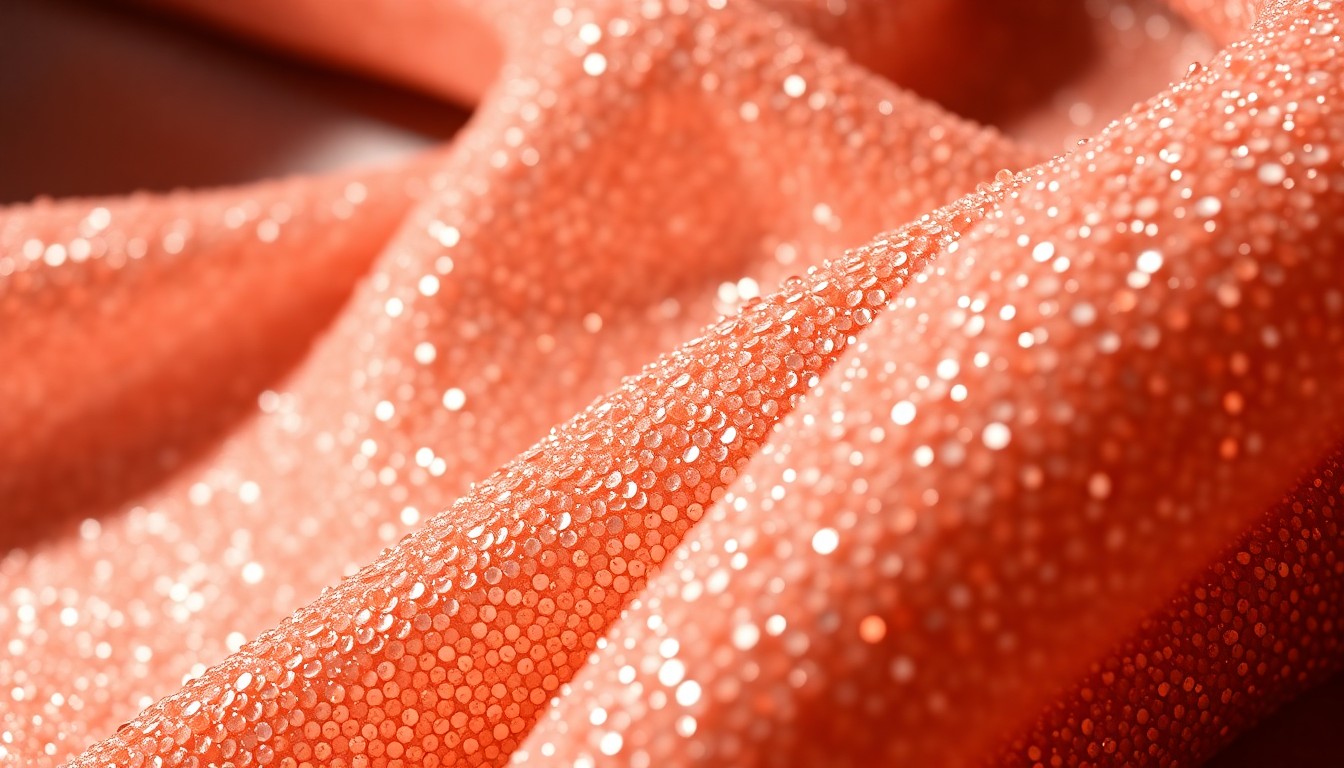 An extreme close-up of shimmering, glittering sequins in a high-contrast, high-fashion studio lighting setup, conceptually representing the glamour and excitement of the Super Mario Galaxy Movie's post-credits scenes.