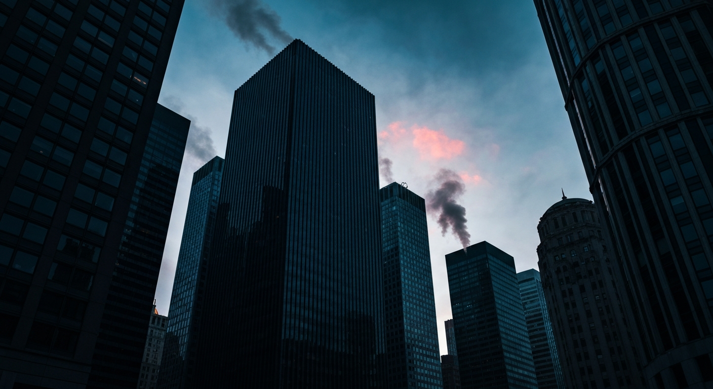 An extreme close-up of complex, industrial banking machinery and equipment, conveying the behind-the-scenes mechanics that power the financial system.