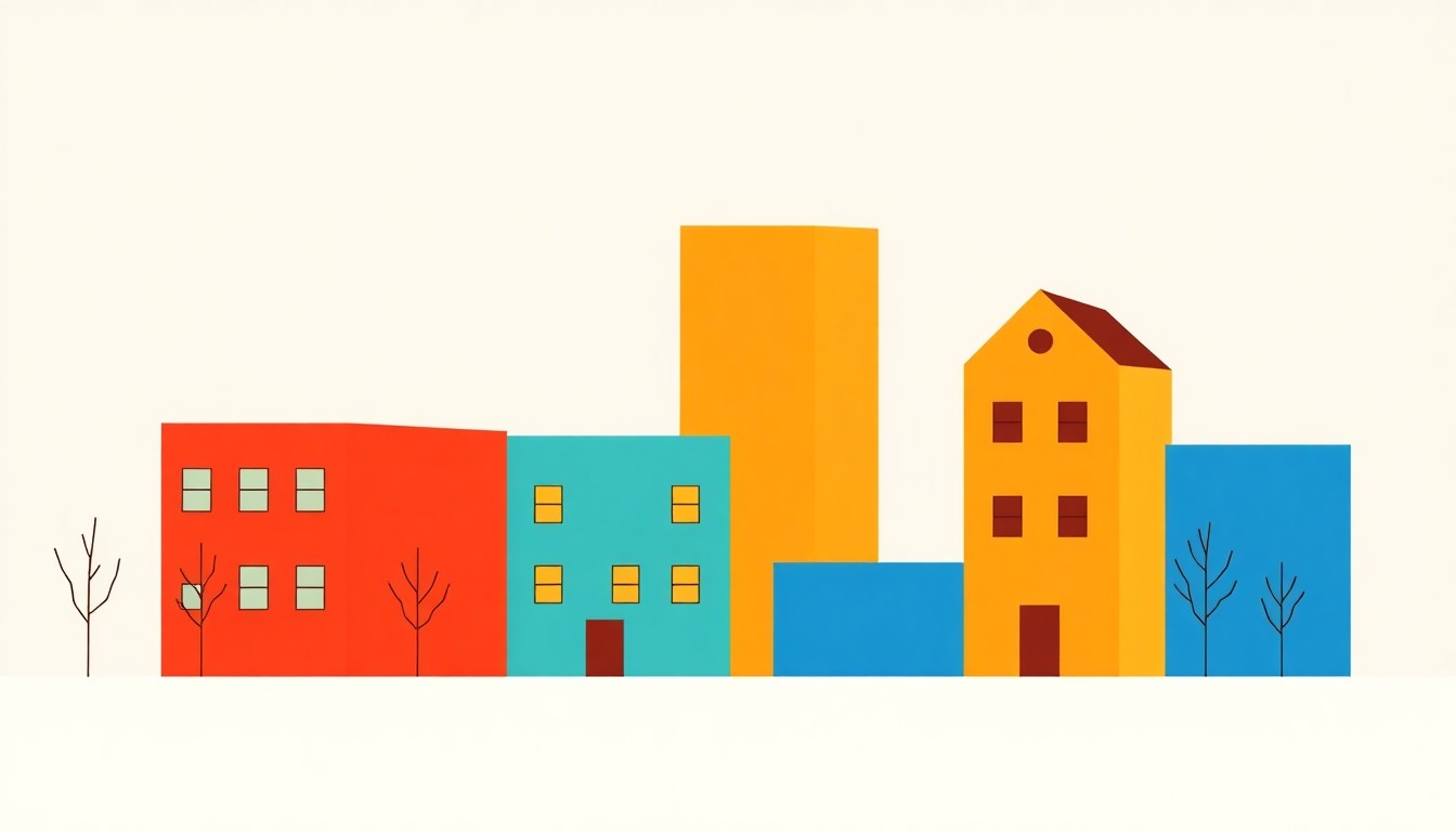 An abstract illustration composed of overlapping triangles and rectangles in shades of blue, representing the complex financial challenges of municipal pension obligations.