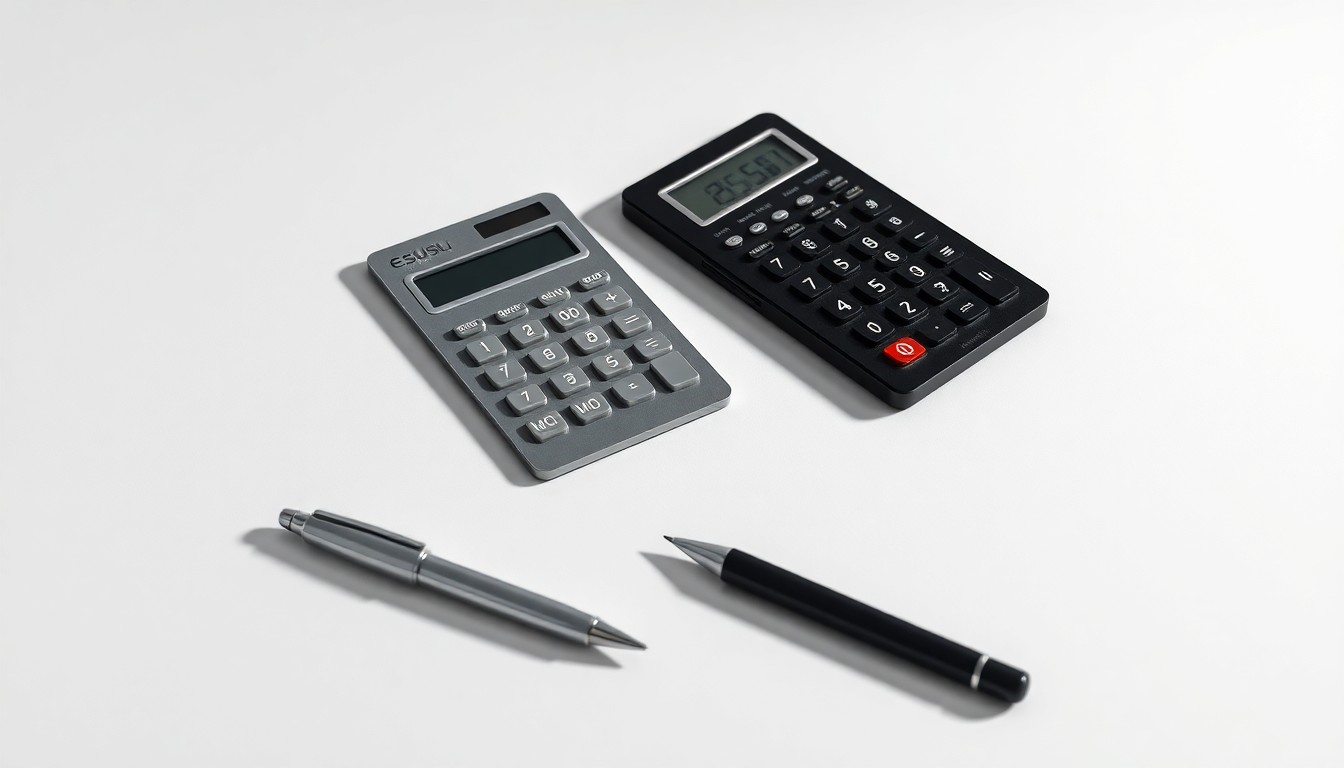 A minimalist studio still life featuring a stack of credit cards, a calculator, and a pen arranged on a clean, monochromatic background, symbolizing the financial challenges and strategies the Esusu founders used to build their company.