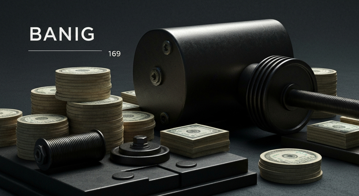 An extreme close-up of intricate, industrial-looking financial machinery and equipment, conveying a sense of institutional power and economic security without using literal currency or charts.