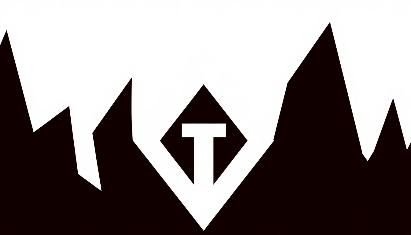 A striking abstract composition of angular black and white shapes with a bold red accent, conceptually representing the return of an experienced radio personality to a local morning show.