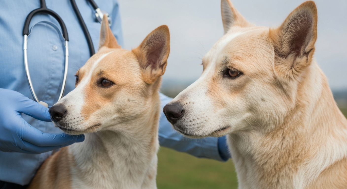 A minimalist design in the style of Keith Haring where a veterinary stethoscope is defined entirely by glowing, vibrant neon lines against a deep, dark background, emphasizing the importance of responsible antibiotic use in veterinary medicine.