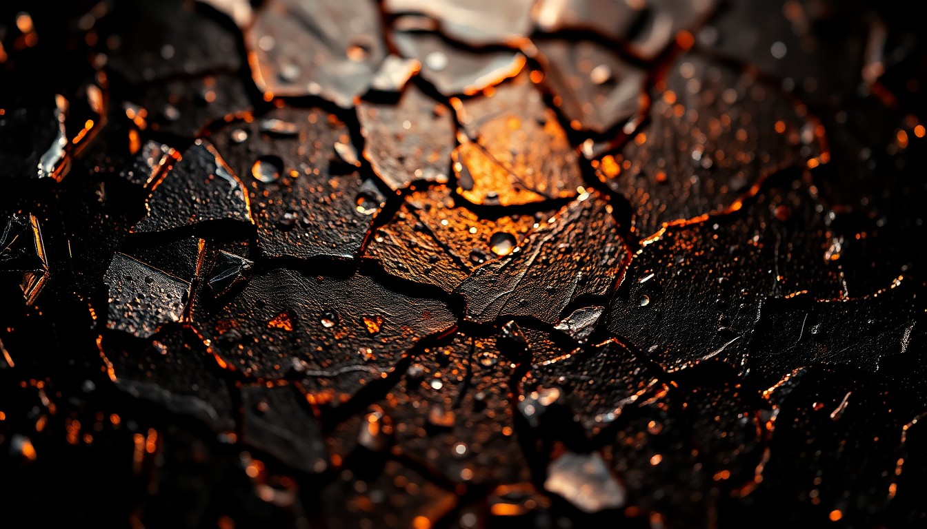An abstract close-up photograph featuring shattered glass and tarnished metal textures, conveying a sense of dark fantasy and high-stakes drama without depicting any literal characters or scenes.