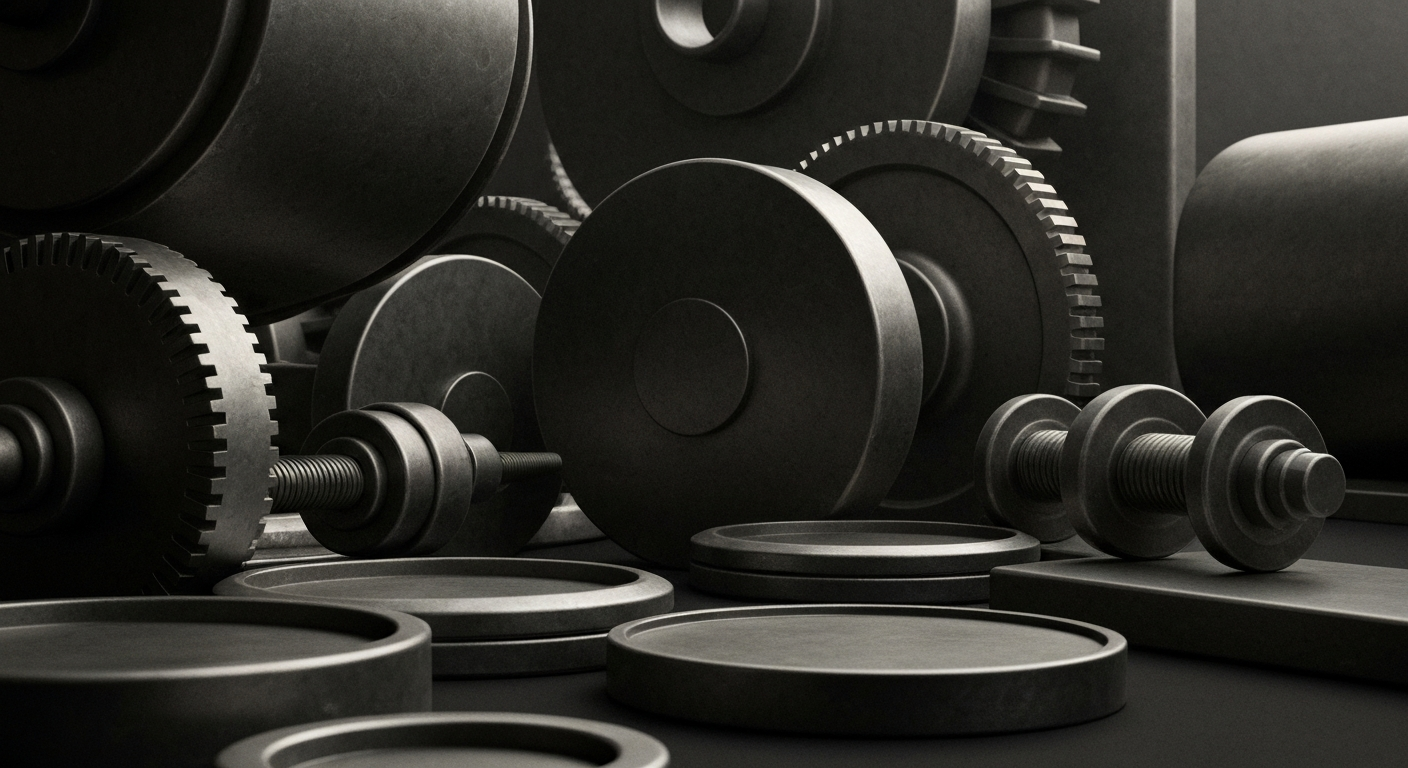 An extreme close-up of intricate, industrial-looking financial machinery and equipment, conveying the complex mechanics of institutional investment management without using literal currency or charts.