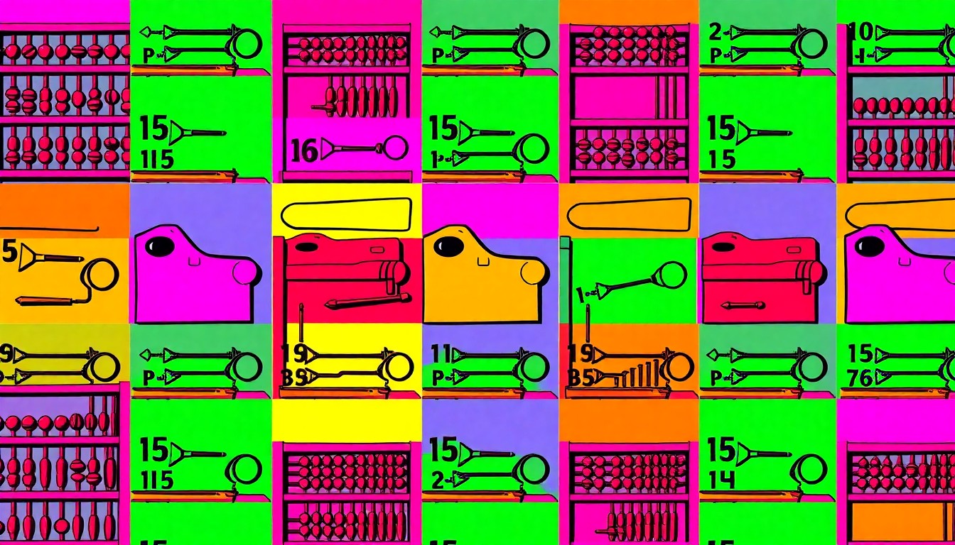 A brightly colored, high-contrast silkscreen print of an antique school desk, repeated in a tight grid pattern and rendered in vibrant neon hues, conceptually representing the enduring impact of the Peabody sisters' educational reforms.