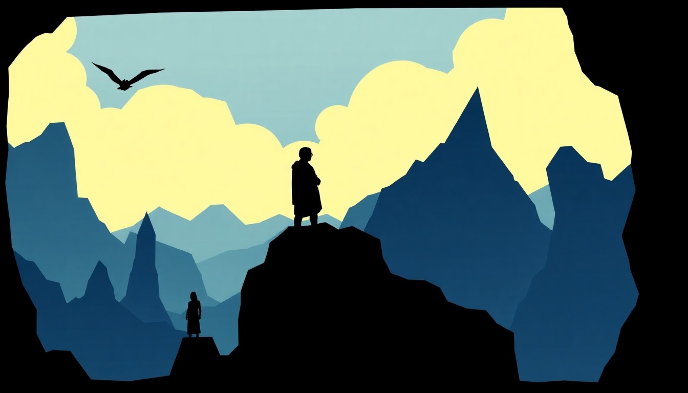 A striking abstract composition of jagged, geometric shapes in shades of blue and green, evoking the lush, alien world of Pandora and the complex narrative of the Avatar franchise.