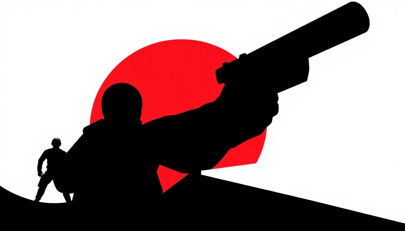 An abstract composition of stark, jagged geometric shapes in high-contrast red and black, conceptually representing the gritty, physical style of 1980s and 90s action films.