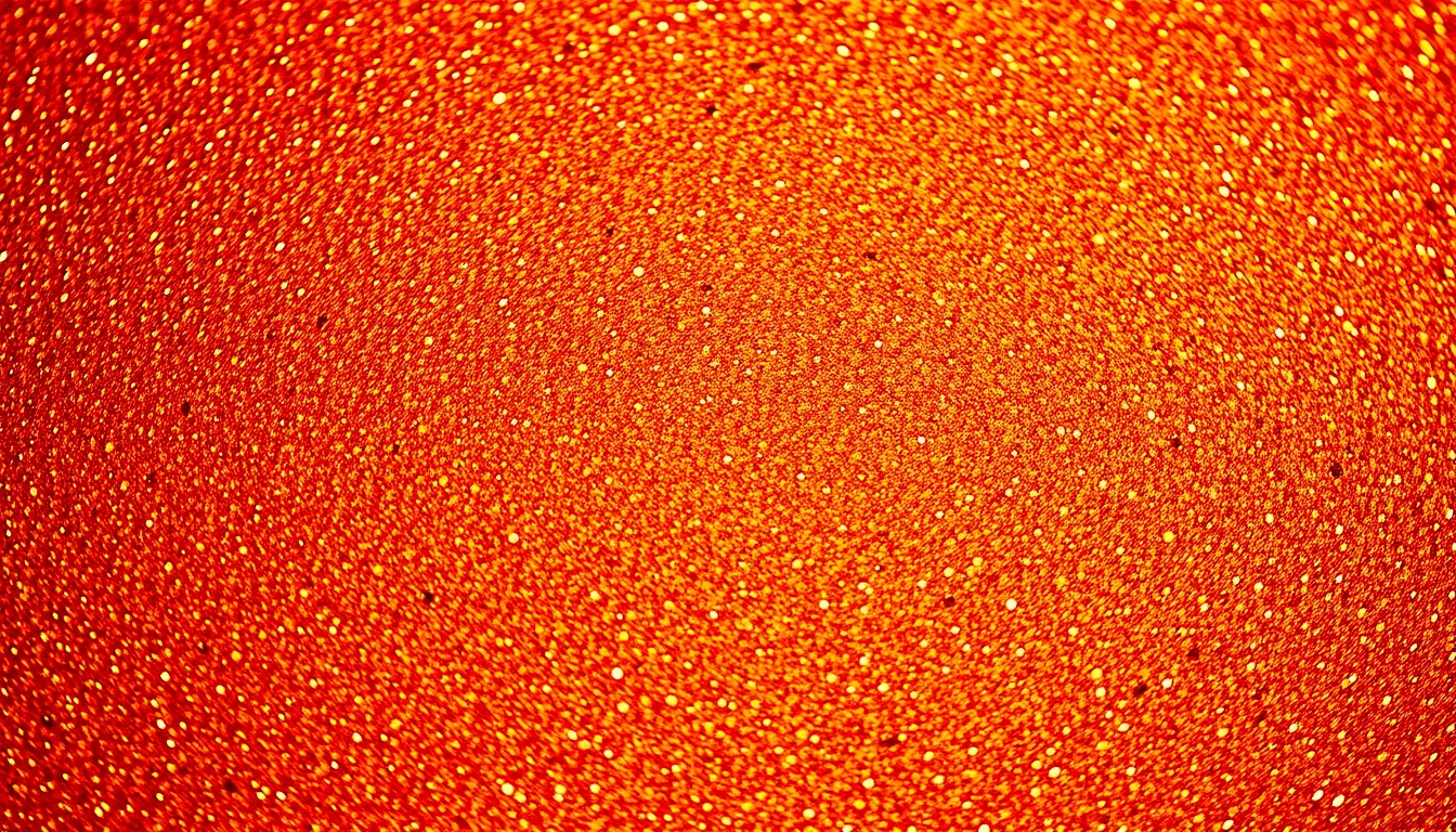 An abstract, high-contrast close-up photograph featuring a textured, glittering surface in warm, vibrant colors, conceptually representing the legacy and impact of Afrobeat music.