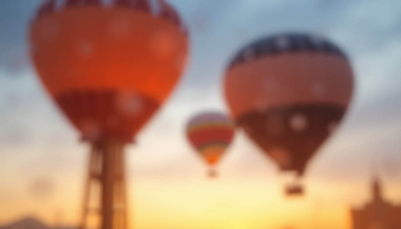 An abstract, out-of-focus scene featuring warm, hazy pools of light and color, conceptually representing the magical atmosphere of the Seattle Glow event and its tethered hot-air balloons under the Space Needle.