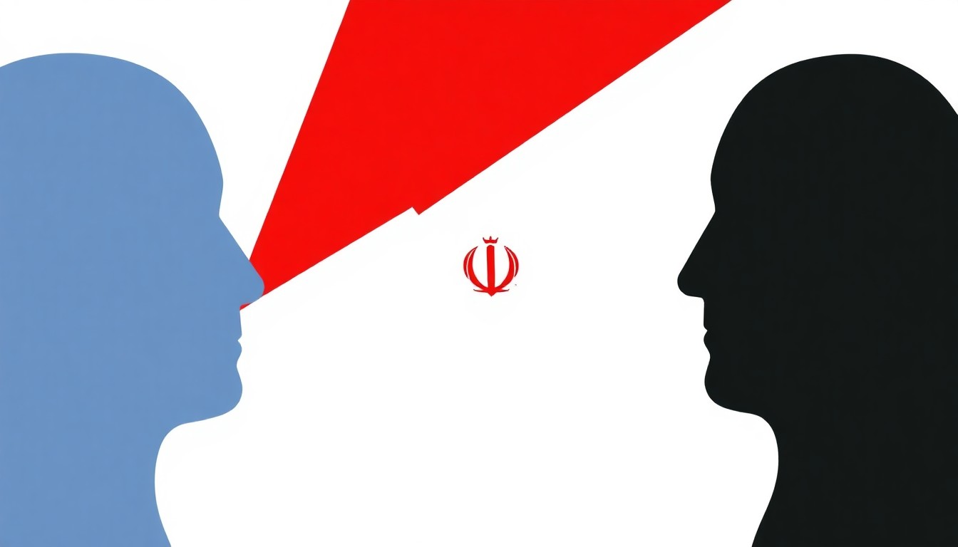 A minimalist abstract illustration using bold geometric shapes and primary colors to conceptually represent the volatility in currency exchange rates and economic uncertainty following the failed U.S.-Iran peace talks.