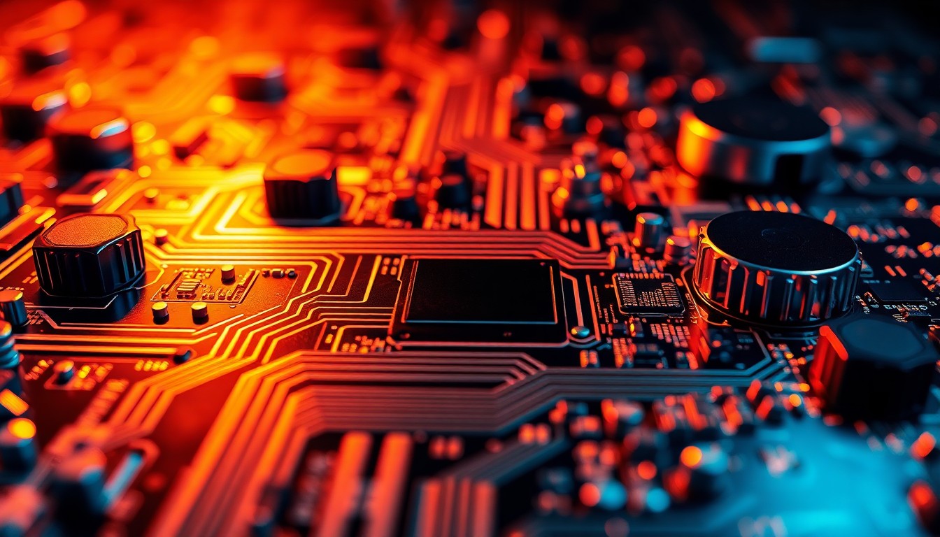 An extreme close-up of a highly reflective, metallic surface with intricate patterns and textures, conceptually representing the high-tech world of Silicon Valley.