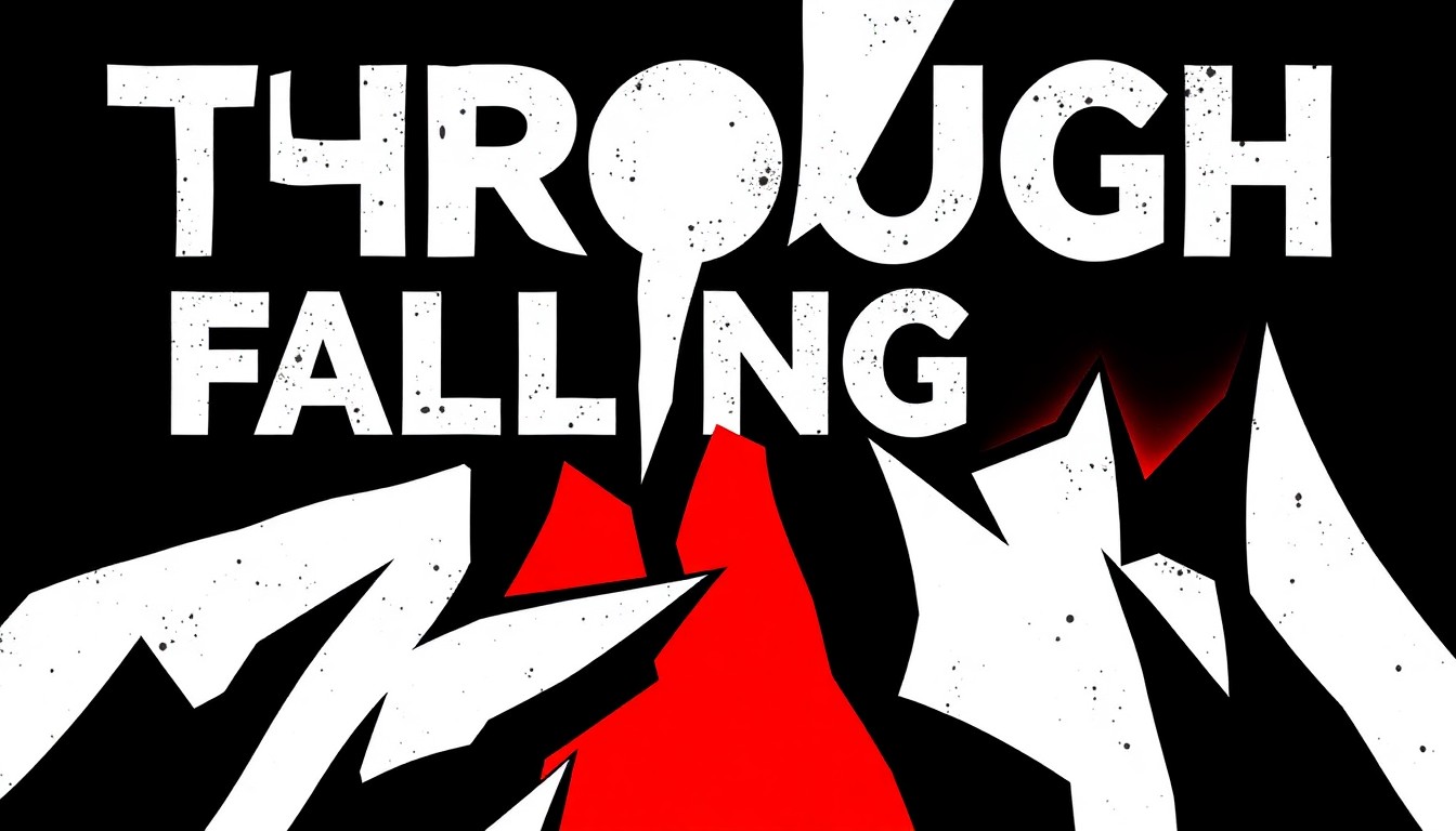 An abstract, minimalist composition of sharp, jagged shapes in high-contrast black, white, and deep red, conceptually representing the complex, genre-blending nature of Chris Prather's musical work.