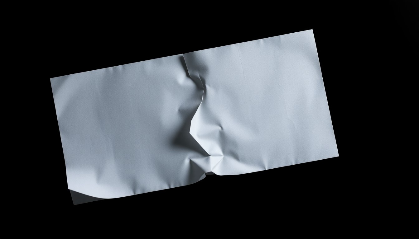 An extreme close-up photograph of a crumpled gift card reflecting a harsh, direct camera flash, conceptually illustrating the predatory nature of a jury duty scam.