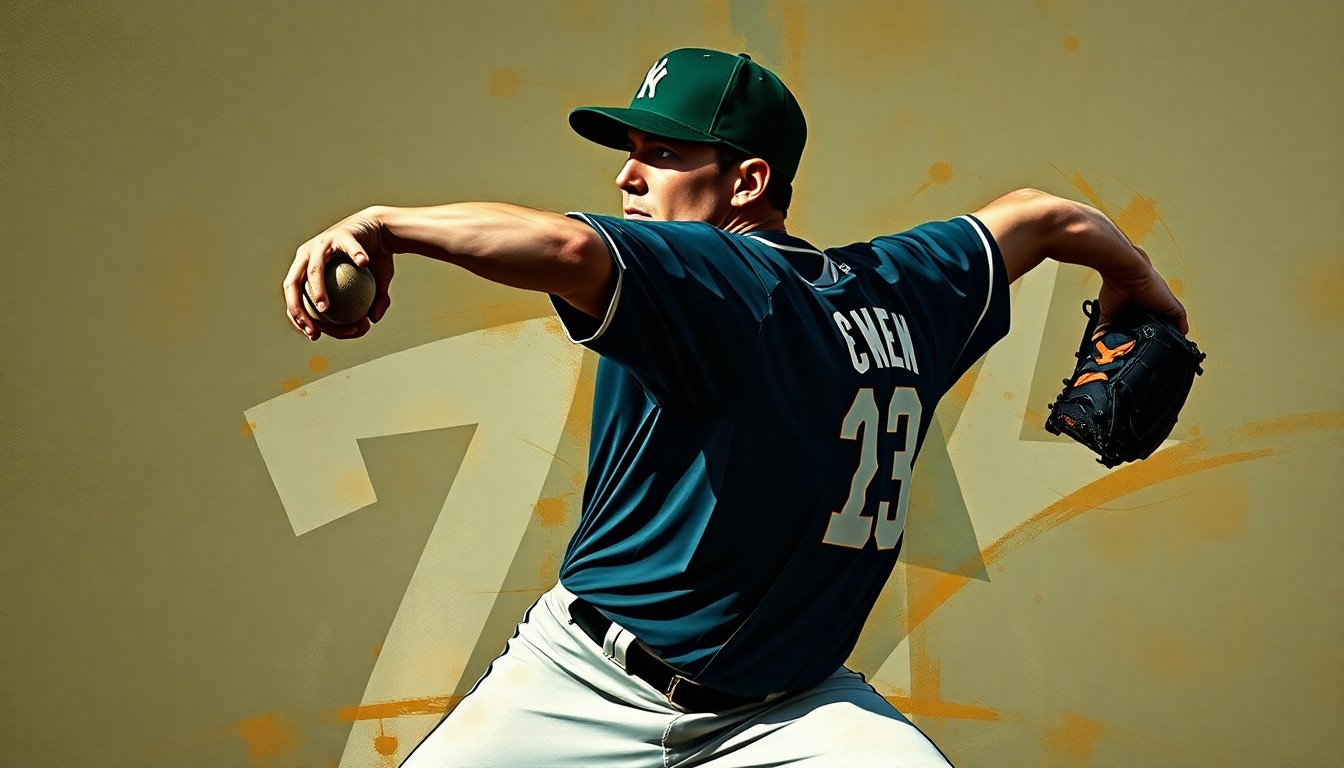 A cubist-style painting featuring overlapping geometric shapes and planes in muted tones, capturing the dynamic motion of a baseball pitcher's throwing motion in an abstract, deconstructed manner.