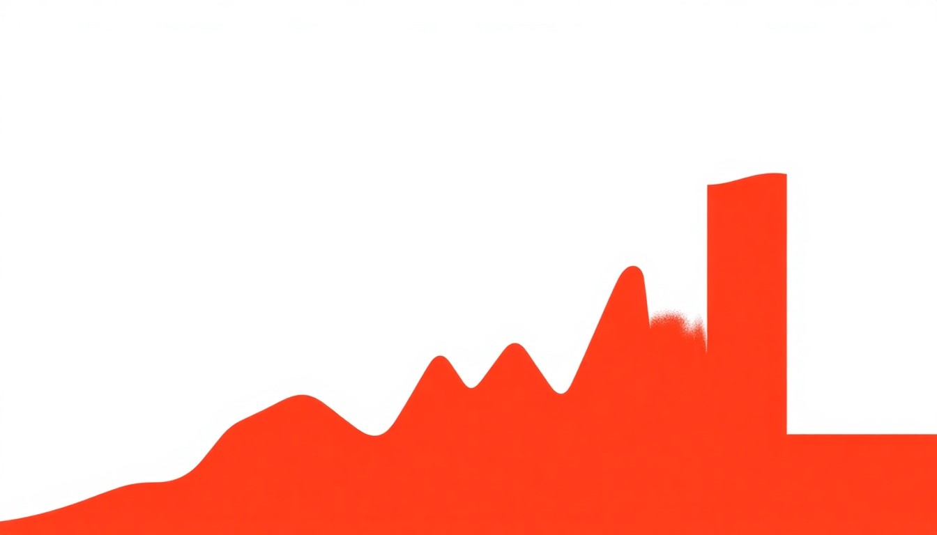 A geometric abstract illustration using bold shapes and primary colors to conceptually represent the sudden 10% surge in crude oil prices.