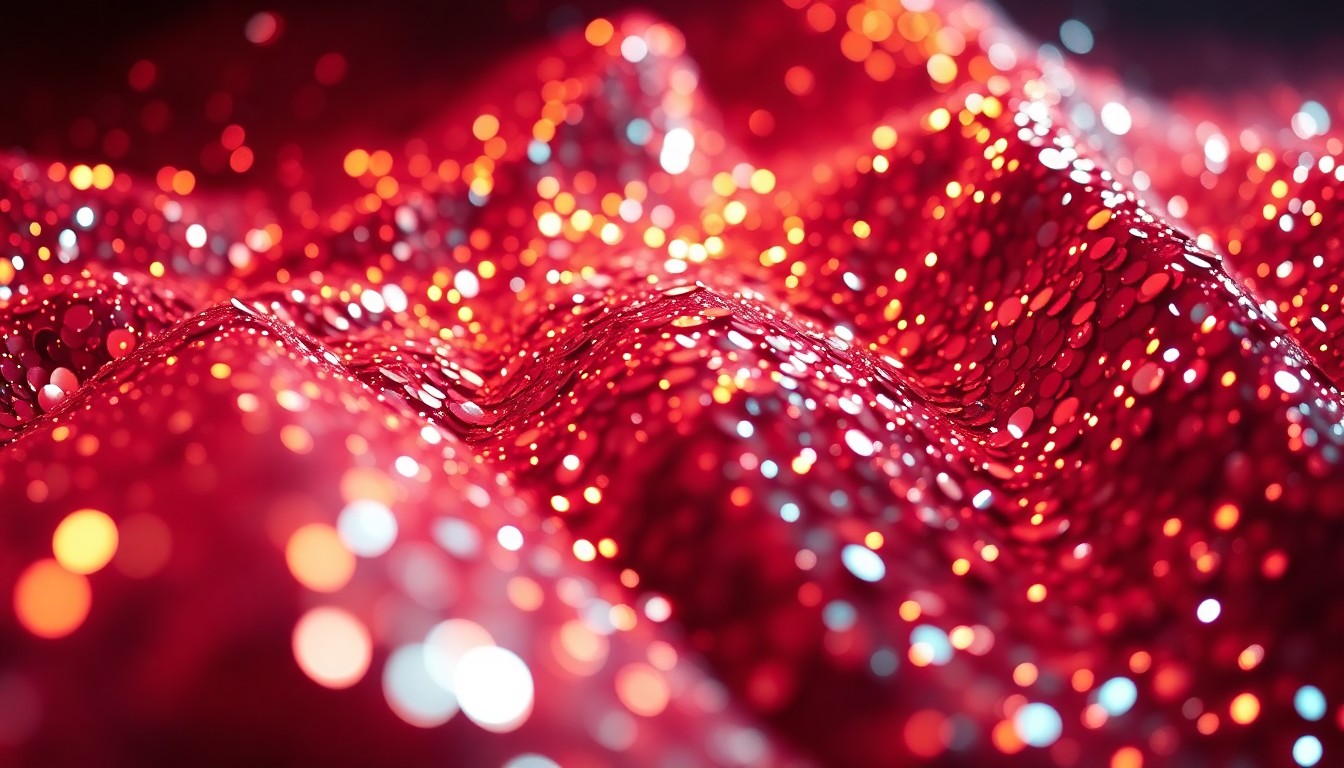An extreme close-up of shimmering, glittering sequins under dramatic, high-contrast studio lighting, capturing the glamorous, high-energy aesthetic of Bruno Mars' upcoming concert tour.