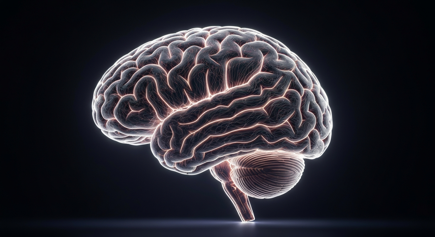 A minimalist neon outline of a human brain against a dark background, conceptually representing the complex and often misunderstood nature of mental health.