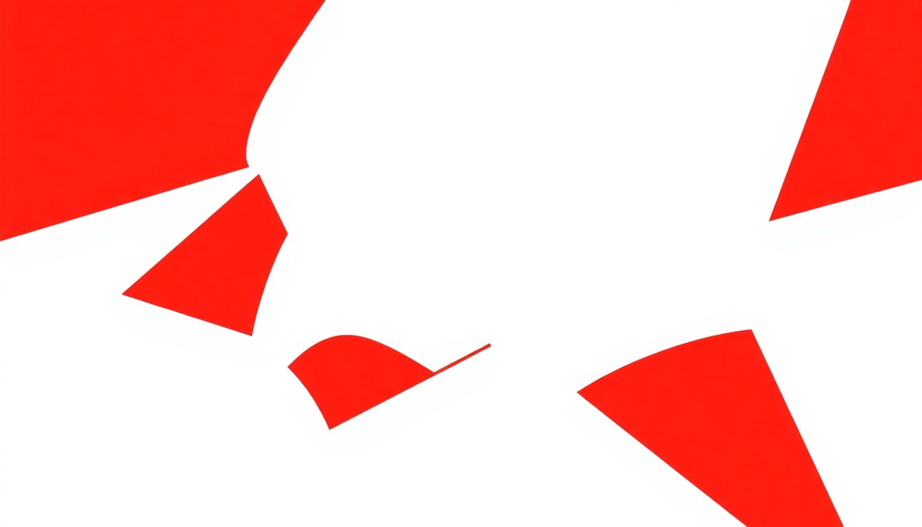 An abstract, minimalist movie poster design featuring bold, jagged geometric shapes in red and white, conceptually representing the varied summer blockbuster film lineup.