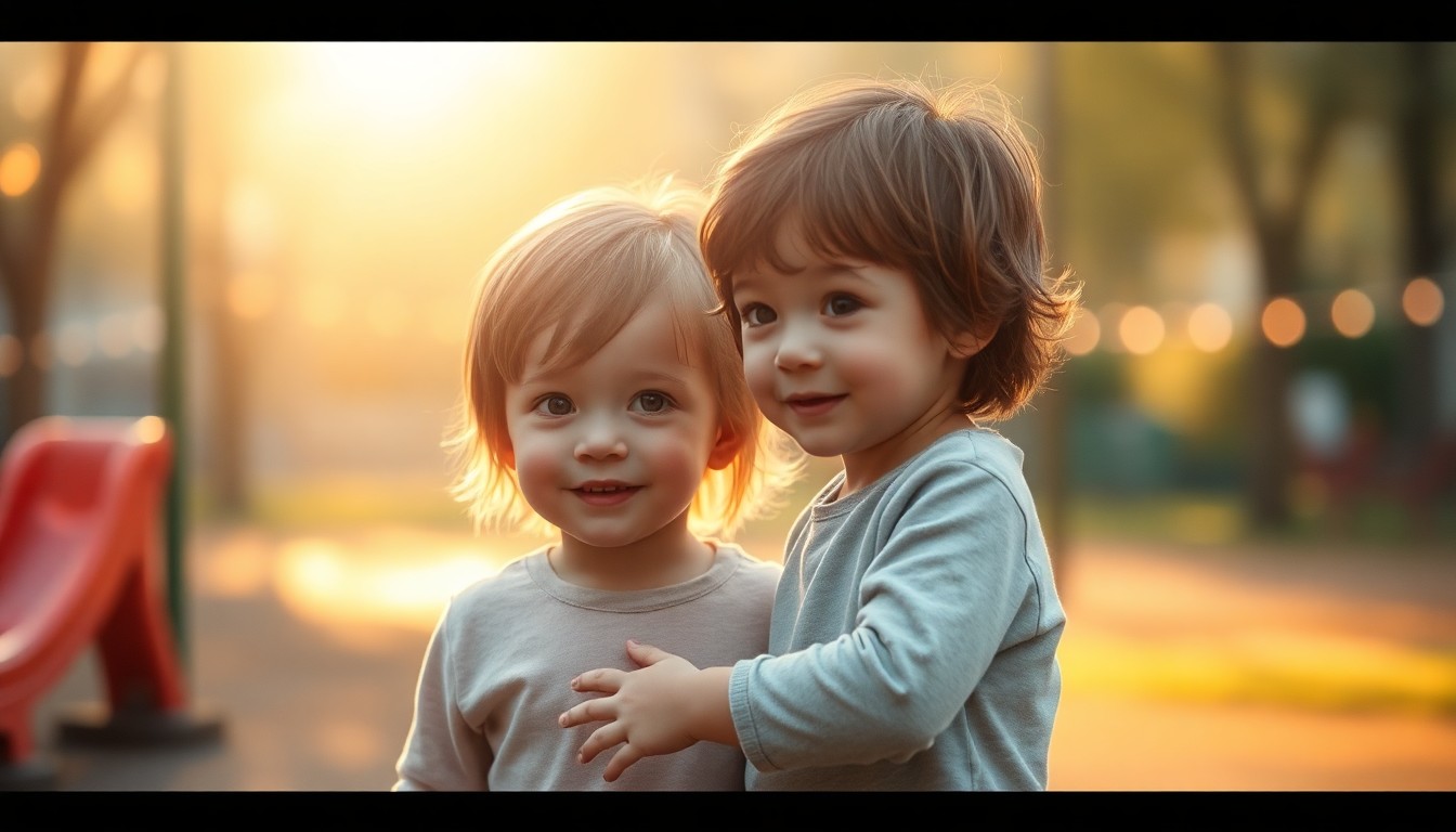 An abstract, impressionistic scene of two blurred, silhouetted children playing on a playground, surrounded by soft, warm light and color, conveying a sense of childhood wonder and the challenges of navigating complex educational systems.