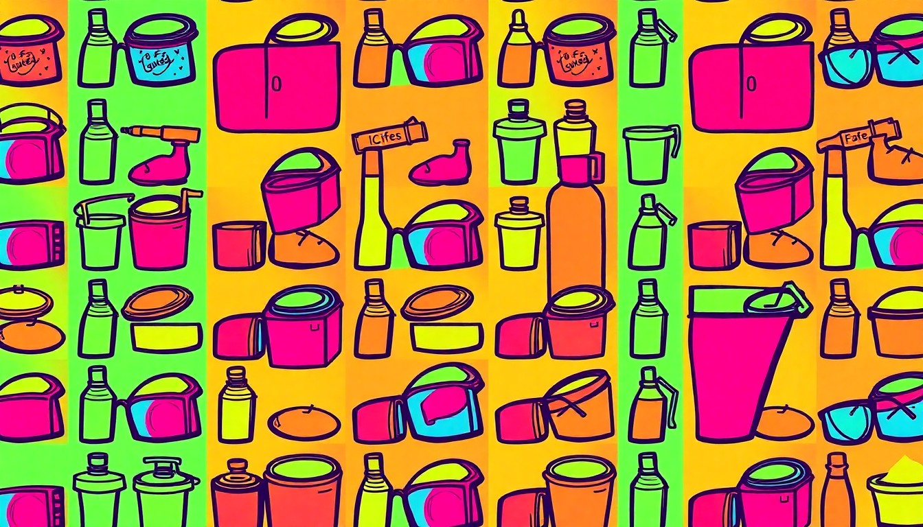 A brightly colored, high-contrast silkscreen print of a stylized coffee cup repeated in a tight grid pattern, representing the elevated lifestyle and amenities offered at the new Four Williamsburg Wharf rental tower.