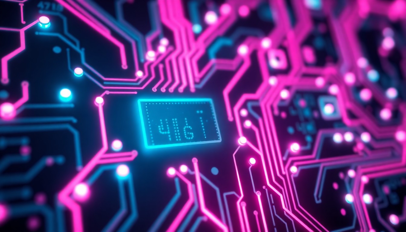 A highly detailed, 3D macro illustration of a glowing, neon-lit circuit board in shades of cyan and magenta, conceptually representing the hidden biases and persuasive power of AI systems that shape our digital worldview.