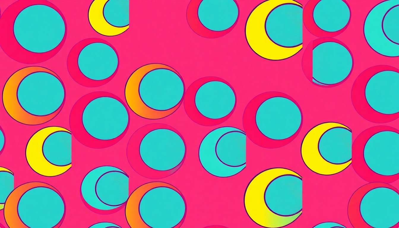 A vibrant, high-contrast silkscreen print featuring a repeated astrological symbol in a grid, using a neon color palette and heavy black outlines to transform the everyday icon into a modern pop art piece.