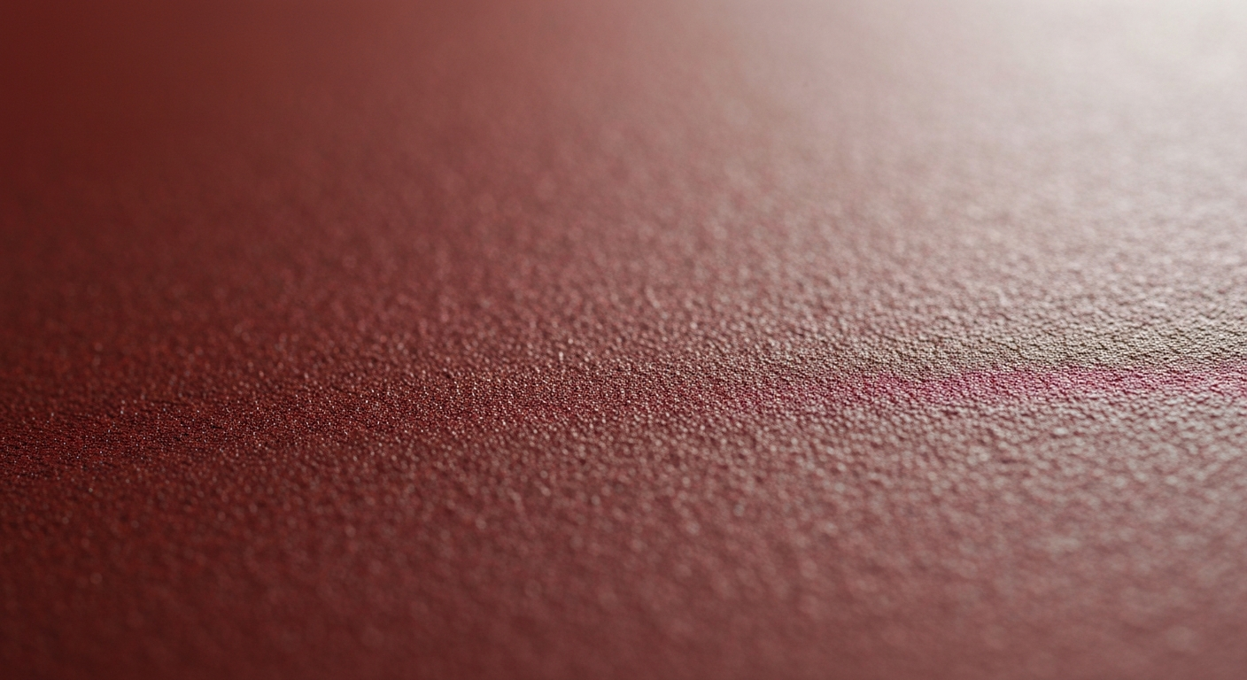 An extreme close-up of the finely textured surface of a freshly waxed car hood, with the material appearing rich and lustrous under warm, golden lighting, conceptually representing the high-quality detailing work of LP's Detailing.