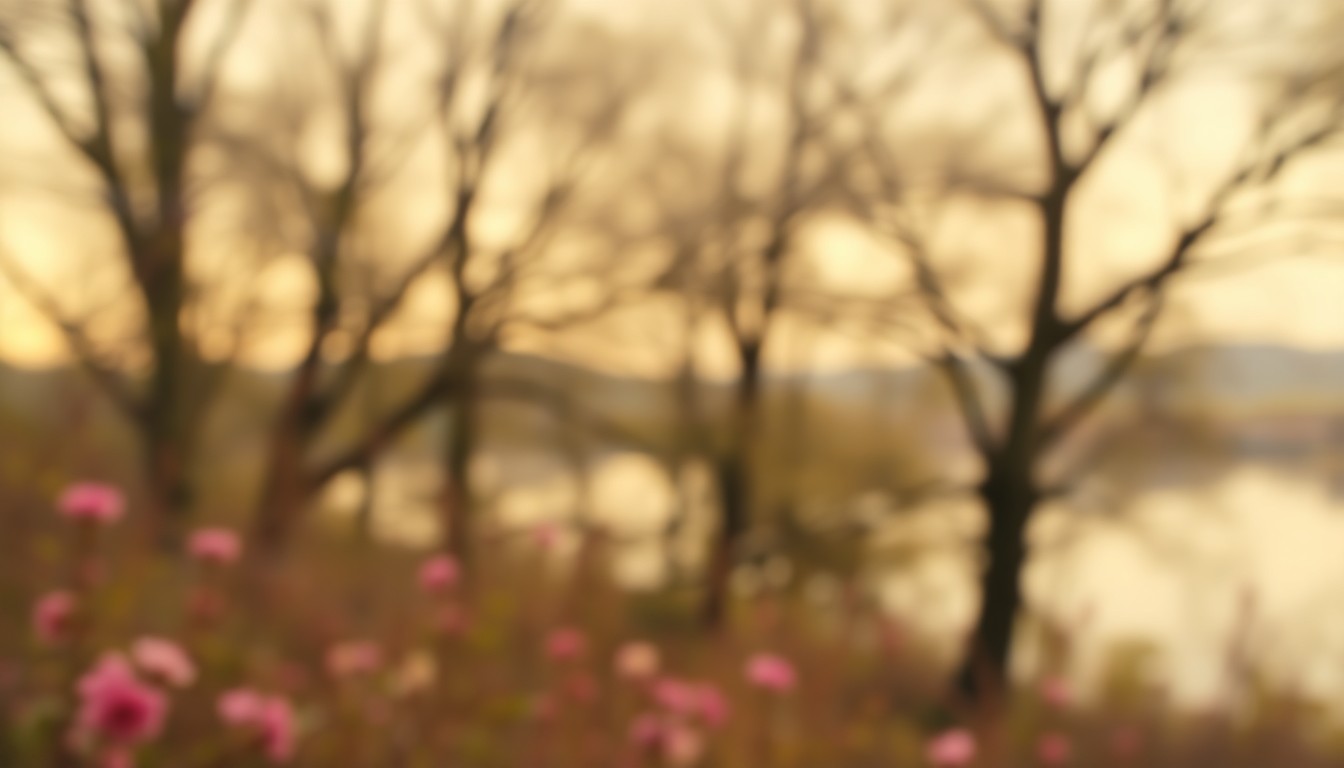 A blurred, dreamlike photograph in soft, earthy tones depicting a peaceful outdoor scene, conceptually representing the meditative and introspective qualities of poetry.